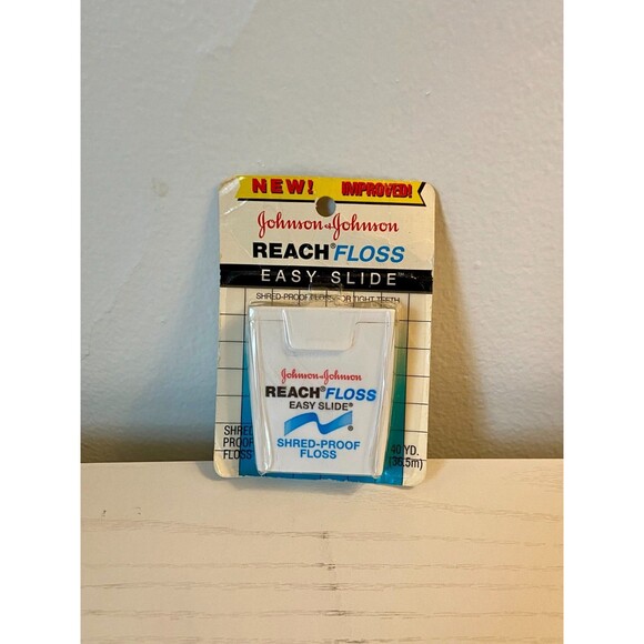 VTG (2) Sealed Tek Pro Toothbrush Johnson Reach Floss Easy Slide SET Soft Straig - Picture 6 of 6
